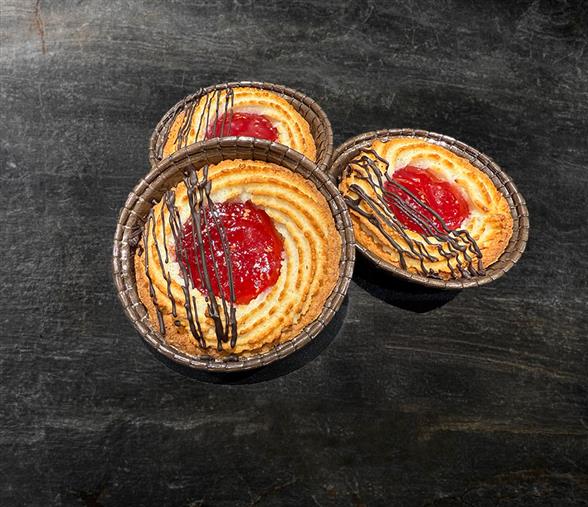 Okseøje med hindbær