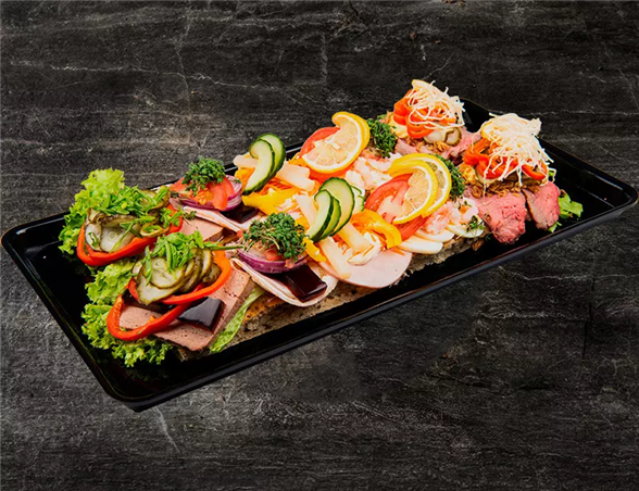 Landgangsbrød m. 4 slags pålæg